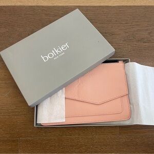 Botkier Pubbled Leather light pink clutch